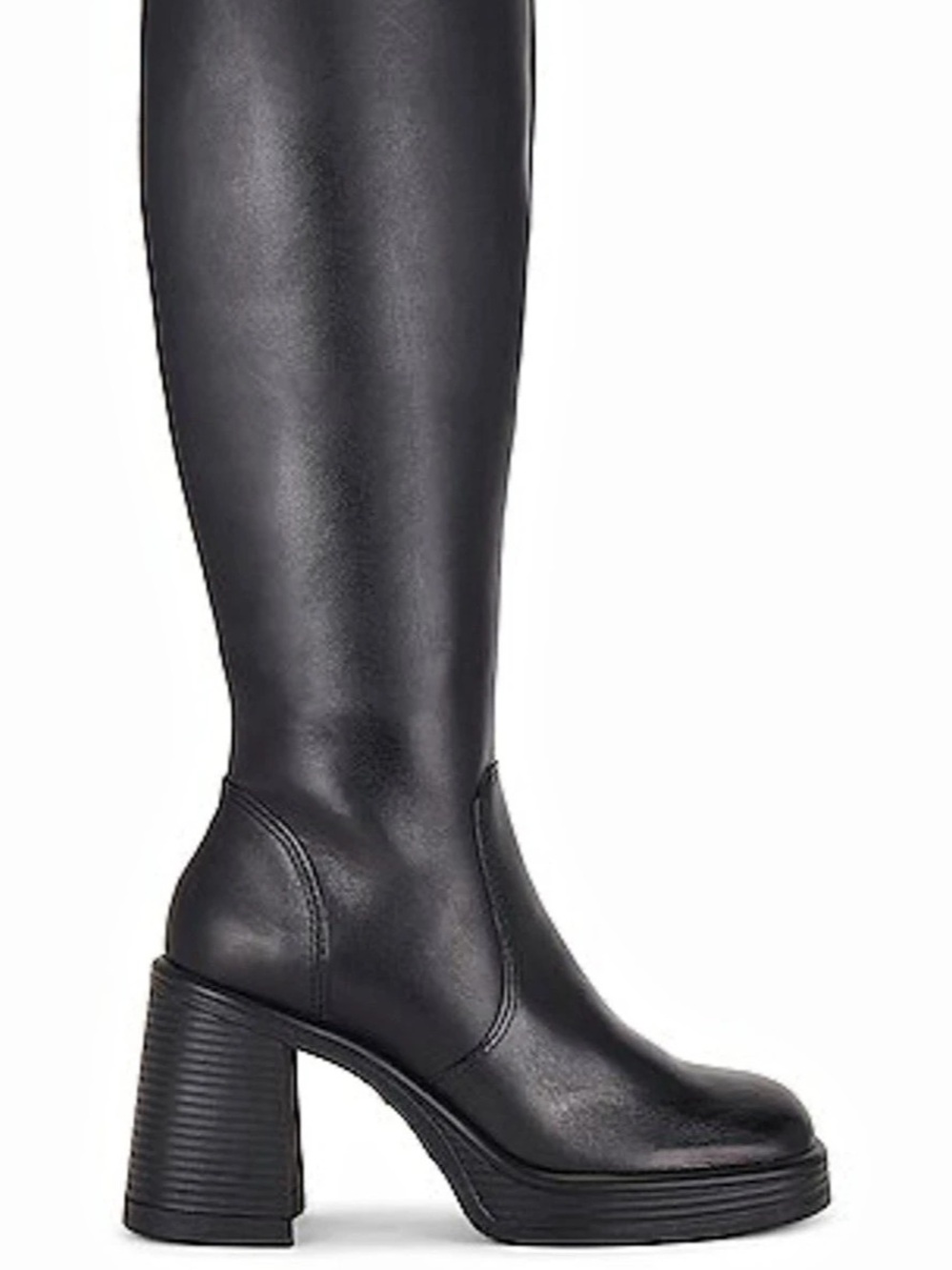 Steve Madden Fanatik Knee High Boot Black Platform Boots